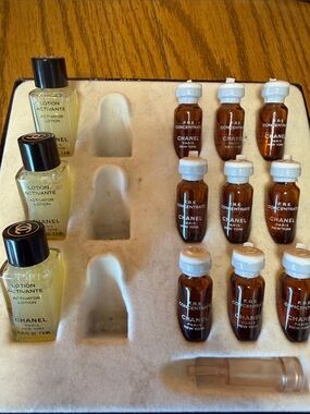 CHANEL Skincare Serum & Lotion Set Vintage Lotion and F.R.E. Concentrate